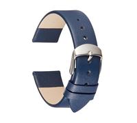 HUKILU yaoqijie Correa de reloj de piel de becerro auténtica suave, pulseras de moda for mujer, correas de muñeca de 14mm, 16mm, 18mm, 20mm, 22mm, correa de reloj fina for mujer lasting(Blu,16mm)