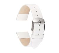 HUKILU yaoqijie Correa de reloj de piel de becerro auténtica suave, pulseras de moda for mujer, correas de muñeca de 14mm, 16mm, 18mm, 20mm, 22mm, correa de reloj fina for mujer lasting(Bianco,18mm)
