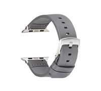 HUKILU yaoqijie Correas de cuero informales compatibles con correas de reloj 8, 7, 6, 5, 4, 3, 38mm, 40mm, 41mm, 42mm, 44mm y 45mm, compatibles con Iwatch lasting(Gray-S,38mm 40mm 41mm)