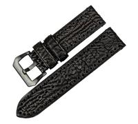 HUKILU yaoqijie Correas de reloj de cuero genuino de 20 mm, 22 mm, 24 mm y 26 mm, correa de reloj de cuero suave verde lasting(Black B,24mm)