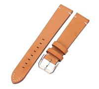 HUKILU yaoqijie Correas de reloj de cuero genuino de Italia 20mm 22mm mujeres Wen marrón negro correa de reloj accesorios lasting(Brown,22mm)