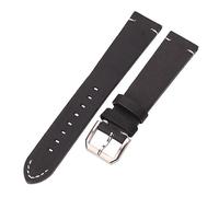HUKILU yaoqijie Correas de reloj de cuero genuino de Italia 20mm 22mm mujeres Wen marrón negro correa de reloj accesorios lasting(schwarz,22mm)