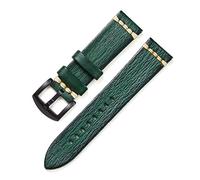 HUKILU yaoqijie Correas de reloj de cuero genuino Vintage de alta calidad correas de cuero de vaca 18mm 20mm 22mm 24mm correa de muñeca accesorios de reloj pulseras lasting(1,24mm)