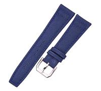 HUKILU yaoqijie Correas de reloj de nailon verde y negro, 20mm, 21mm, 22mm, for hombres y mujeres, correa de reloj de alta calidad con hebilla de acero inoxidable lasting(Blu,21mm)