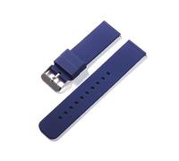 HUKILU yaoqijie Correas de reloj deportivas impermeables de 12 mm, 14 mm, 16 mm, 18 mm, 20 mm, 22 mm y 24 mm. lasting(Dark Blue-Silver,24mm)