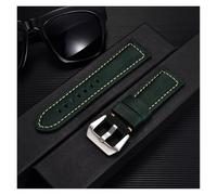 HUKILU yaoqijie Crazy Horse correa de cuero de vaca 20mm 22mm 24mm 26mm correas de reloj correa de muñeca de cuero genuino accesorios de reloj lasting(Verde,20mm)