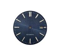 HUKILU yaoqijie Esfera de Reloj de 31,8 mm con Tachuelas Plateadas Luminosas de Color Verde Cuadrado, Accesorios for Reloj con Movimiento NH35/NH36/4R/7S Lasting(Dark Blue)