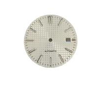 HUKILU yaoqijie Esfera de Reloj de 31,8 mm con Tachuelas Plateadas Luminosas de Color Verde Cuadrado, Accesorios for Reloj con Movimiento NH35/NH36/4R/7S Lasting(Bianco)
