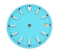 HUKILU yaoqijie Esfera de Reloj NH35 de 28,5 mm, estéril, Luminosa, Azul, Compatible con Movimiento automático NH35, Accesorios for Reloj, Piezas con Ventana de Calendario Lasting(Sky Blue)