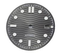 HUKILU yaoqijie Esfera de Reloj Plateada, Negra, Verde, Gris y Azul de 31 mm, Luminosa, Compatible con Movimiento NH35 Lasting(R1 Gray)