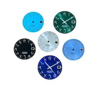 HUKILU yaoqijie Esfera Luminosa de 28,5 mm for Movimiento NH36 NH35, Piezas y Accesorios de Reloj. Lasting(Light Blue S Dial)