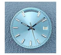 HUKILU yaoqijie Reloj con Calendario Dual c3 Super Blue Glow in The Dark de 28,5 mm, Esfera de Montaje Compatible con Movimiento automático 8285, Piezas de manecilla Lasting(5028a)
