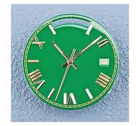 HUKILU yaoqijie Reloj con Calendario Dual c3 Super Blue Glow in The Dark de 28,5 mm, Esfera de Montaje Compatible con Movimiento automático 8285, Piezas de manecilla Lasting(JS5026)