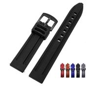 HUKILU yaoqijie Venta al por mayor de correa de reloj de goma de flúor 18mm 20mm 22mm 24mm correas de reloj impermeables de liberación rápida pulsera de repuesto lasting(Black-Black Buckle,24mm)