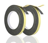 Hukneqn 2 Rollos Junta Vitroceramica, Cinta Selladora de Espuma Adhesiva para Cocina 10m x 2mm x 10mm, Ideal para Encimeras y Placas Vitrocerámicas, Alta Resistencia a la Temperatura, Total 20m