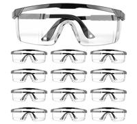 HUKUMA 12 Piezas Gafas de Seguridad, Gafas de Protección Trabajo, gafas de Seguridad Contra el Polvo, Manchas y Agentes Contaminantes