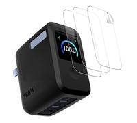 HUKWIMO Funda para cargador Anker Prime de 160 W, pantalla inteligente de 3 puertos + 4 protectores de pantalla, funda protectora suave, resistente a caídas, a prueba de golpes y arañazos, material