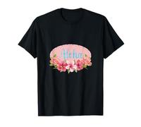 Hula Danza para lección de Hula Aloha Tropical Hawaii Hibisco Lindo Popular Plumeria Hawaiano Negro Camiseta