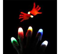 HULA Dedo Mágico LED, 5 Pares Magic Finger Light Up Thumb Tips Lámpara de Dedo LED Thumbs Light (Blanco)