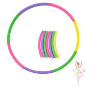 Hula Fitness Hoop para Niños, 7 Secciones Plástico Aro de Gimnasia Desmontable, Ideal para Baile, Juegos, Adelgazar, Deportes y Yoga