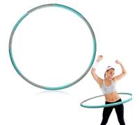 Hula Hoop - Aro de fitness para adultos, 1,1 kg, para abdominoplastia y quema de grasa para entrenamiento intensivo, 8 segmentos desmontables, color verde