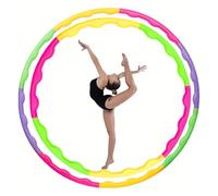 Hula Hoop - Aro de hula hoop para niños, 14 piezas, desmontable, de plástico, resistente, para fitness, gimnasia, danza, ideal para niños y niñas de 3 a 8 años