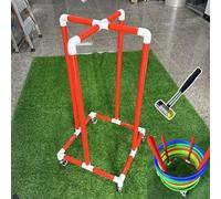 Hula Hoop - Carrito organizador con 4 ruedas, estante de PVC, soporte de almacenamiento portátil para jardín de infantes, estantes de almacenamiento de aro de fitness