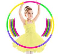 Hula Hoop Fitness Niños, Aro de Fitness Desmontable de 8 Secciones, Plástico Hula Hoop para Niños, Ajustable Hula Hoop para Deportes, Ejercicios, Gimnasia, Yoga