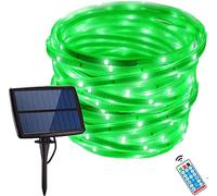 HULA Manguera led Solar, 10M 240LED Solar Strip Lights Cinta Estado de ánimo Cuerda Luz Solar LED Tira de luz Exterior Flexible Impermeable (Verde)