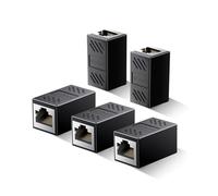 Hulami Acoplador Ethernet, paquete de 5 extensores Ethernet de alta velocidad de 1000 Mbps para cable Cat7 Cat6 Cat5e Cat5, Plug and Play, conector Ethernet hembra a hembra, acoplador en línea