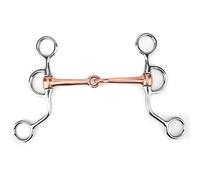 Hulex Supplies Bocado de Entrenamiento de Acero Inoxidable con Junta de Cobre, bocado de Brida de Anillo Suelto para equitación, Ideal para un Contacto Ligero y Apoyo Lateral, bocado para Caballo