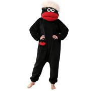 HULG Pijama de Monstruo Boca Grande para Adultos,Pijama con Capucha de Monstruo Verde Divertido,Un Mono cómodo y Divertido, Ideal para Estar en casa, Noche de Cine