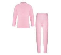 HULIJA Juego de ropa interior térmica para niños y niñas, con forro suave, parte superior con leggings, juego largo de Johns, Rosa., 98-104