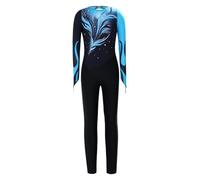 HULIJA Niña Traje Gimnasia Ritmica Mono Danza Maillot De Cuerpo Completo | Rinoceronte Brillante,Bloque De Color,Manga Larga Y Talla Completa,Actuación En El Escenario,Patinaje Artístico,Gimnasia