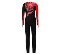 HULIJA Niña Traje Gimnasia Ritmica Mono Danza Maillot De Cuerpo Completo | Rinoceronte Brillante,Bloque De Color,Manga Larga Y Talla Completa,Actuación En El Escenario,Patinaje Artístico,Gimnasia