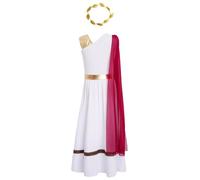 HULIJA Niñas Disfraz Princesa Griega Toga Niñas Griego Antiguo Antigua | Conjuntos Griegos Piezas,Vestido Toga Griega Antigua,Máxima,Juego Roles Dios,Celebraciones Disfraces,Cosplay Filósofos
