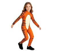 HULIJA Niño Disfraz Juego Roles Animales Unitards Estampados Body Tigre Jumpsuit De Manga Larga Carnavales Naranja 5-6 años