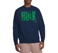 Hulk Marvel Text Unisex Sweatshirt, Navy, Large