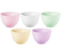 Hulless Tazón de mezcla de silicona de 3.3 pulgadas para máscara facial, máscara de barro y otros productos para el cuidado de la piel, tamaño mediano, multicolor, 5 unidades.