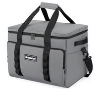 Hulongo Bolsa Nevera Grande, Plegable, Bolsa Térmica Isotérmica Aislada Impermeable a Prueba de Fugas para Picnic, Viajes, Camping y Compras, 30L, Gris