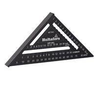 Hultafors Triangolo di arresto MMRS (lunghezza 110 mm, per angoli di 45° e 90°, bordo forte come guida per sega, scale incise al laser per travi a sbavature, gola e travi, strumento di misurazione)