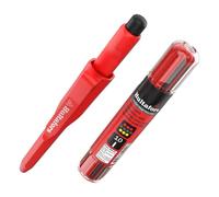 Hultafors Juego de lápiz marcador profesional para agujeros profundos con 10 minas (rojo, amarillo, grafito) y sacapuntas I I Marcador en seco y dispensador y clip I Para varias superficies I 650230