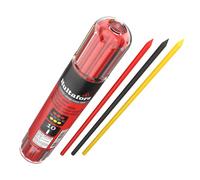 Hultafors Juego de minas gris, rojo y amarillo para lápiz de carpintero 10 piezas I I Con práctico dispensador con fijación por clip I Minas universales de 2,8mm I Para varias superficies I 650120