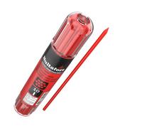 Hultafors Juego de minas rojas para lápiz de carpinteros 10 piezas I I En un práctico dispensador con fijación por clip I Minas universales de 2,8mm I Para diferentes superficies I 650150