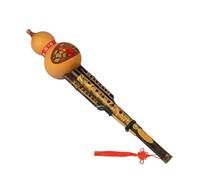 Hulusi C Clave Flauta De Calabaza Étnica China Actuación Profesional Hecha A Mano Por Artesano Viento De Madera Con Caja