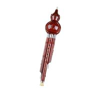 Hulusi Chino Flauta China Hulusi Calabaza Cucurbitáceas C/Bb Instrumento De Música Tradicional Chino Étnico Con Estuche Fácil De Aprender(Red,Bb)