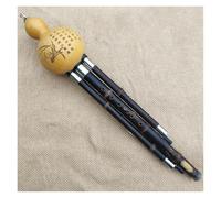 Hulusi Chino Flauta De Bambú Negra Hulusi Calabaza De Doble Tono Flauta C/Bb/G/F Clave Calabash Hulusi Instrumentos De Música Folclórica(G)