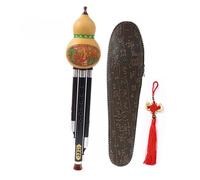 Hulusi Chino Hulusi 3 Tonos C-tune Flauta Instrumento De Viento De Madera B-tune Hulusi Instrumento Musical Tradicional Chino Con Caja Especial(Black,C)