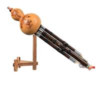 Hulusi Chino Hulusi Rendimiento Profesional Tipo B Flat C Key Adulto Instrumento Musical Bambú Púrpura(Painted,C)