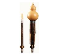 Hulusi de doble tono B-b+c G Key+f Key Flauta de cucurbitáceas dos melodías de flauta de seda de cucurbitáceas instrumento Musical de calabaza para principiantes